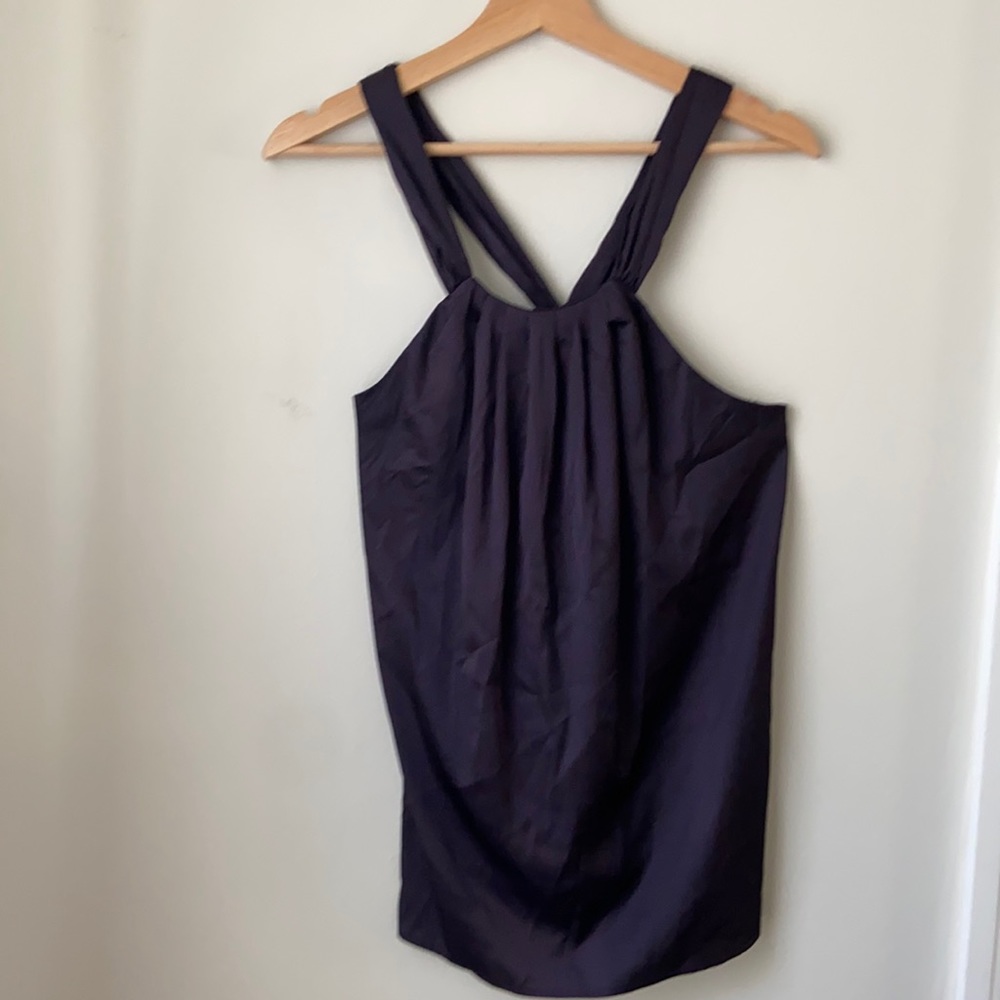 Ann Taylor purple sleeveless blouse